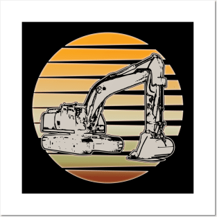 excavator operator Posters and Art